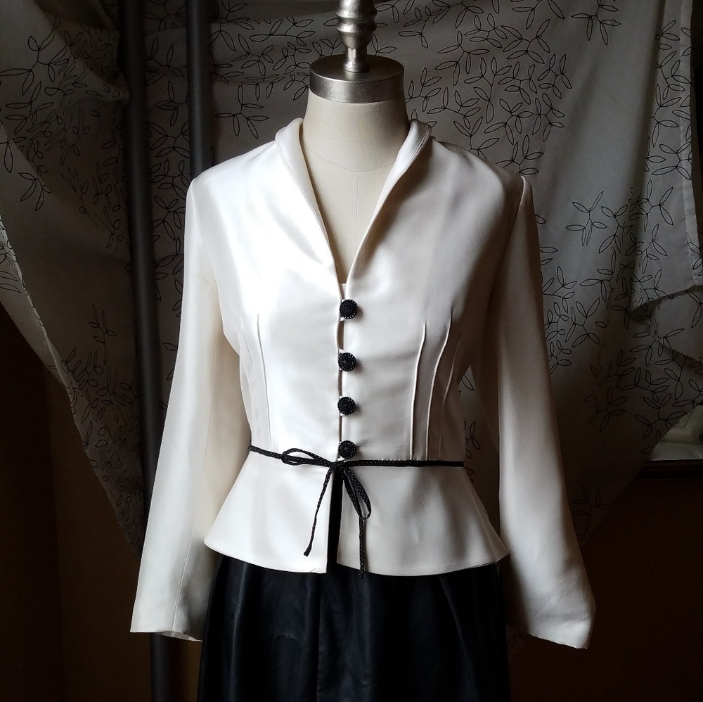 Vintage Kay Unger Silk Peplum Blazer